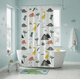 thumbnail image 1 of Cortina De Baño Infantil Diseño Dinosaurios Peva 180x180cm, 1 of 4