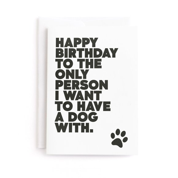Tarjeta de Felicitación Minted 5x7 para Amantes de Perros - Cumpleaños