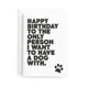 thumbnail image 1 of Tarjeta de Felicitación Minted 5x7 para Amantes de Perros - Cumpleaños, 1 of 3