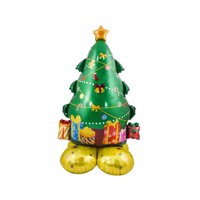 Magideal - Globo De Navidad Grande, Globo De Navidad Para Niños Y Adultos, Accesorios Para Fotos, Regalo De Navidad, Globo De Pie Para Suministros De Fiesta, Cés Árbol De Regalo 94X123Cm