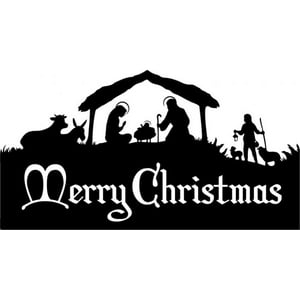 Rienda Libre Graphics - Decomural Merry Christmas Nativity Scene Ws-50022