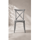 thumbnail image 2 of Pack de 8 Sillas Crossback Danubio Polipropileno de Comedor o Terraza Exterior - Gris, 2 of 5