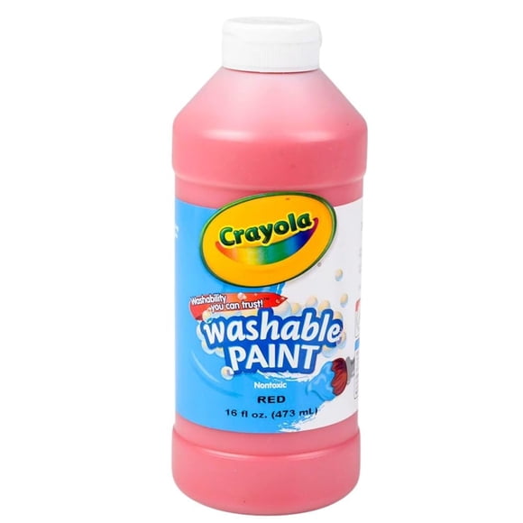 Paint Crayola, lavable, rojo, 473 ml, para niños