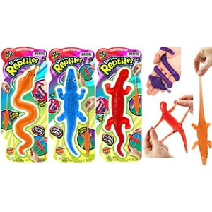 Ja Ru - Super Stretchy Sticky Reptiles Serpiente Lagarto Y Cocodrilo (3 Unidades Surtidas)
