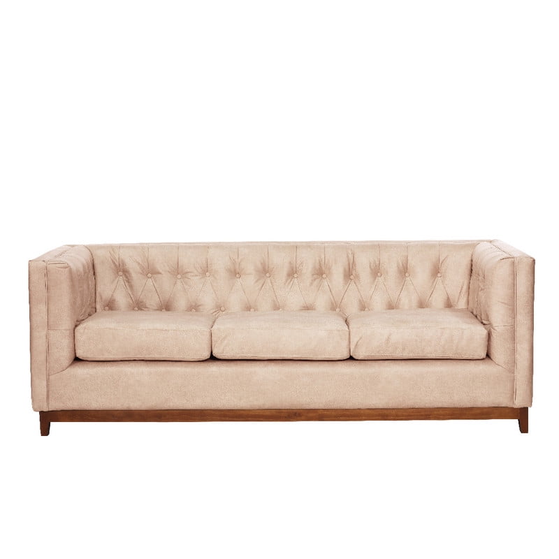 Latam Home - Sofa Roma 3c Cuero Colorado Beige