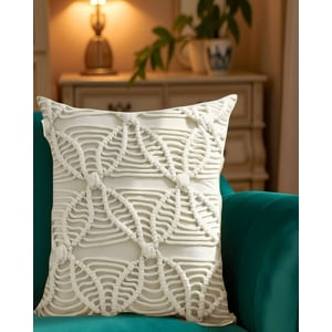 Genérico - Set De 2 Fundas De Cojin Estilo Bohemio 45X45 Cm Blanco 04