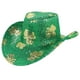 thumbnail image 1 of Sombrero De Vaquero Con Lentejuelas, Sombreros Verdes Del Día De San Patricio Para Disfrazarse De Baile Festivo, 1 of 2