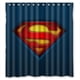 thumbnail image 1 of Cortina de ducha con la firma de Superman, juego de cortinas de baño con ganchos, tamaño 66 x 72 pulgadas, 1 of 3