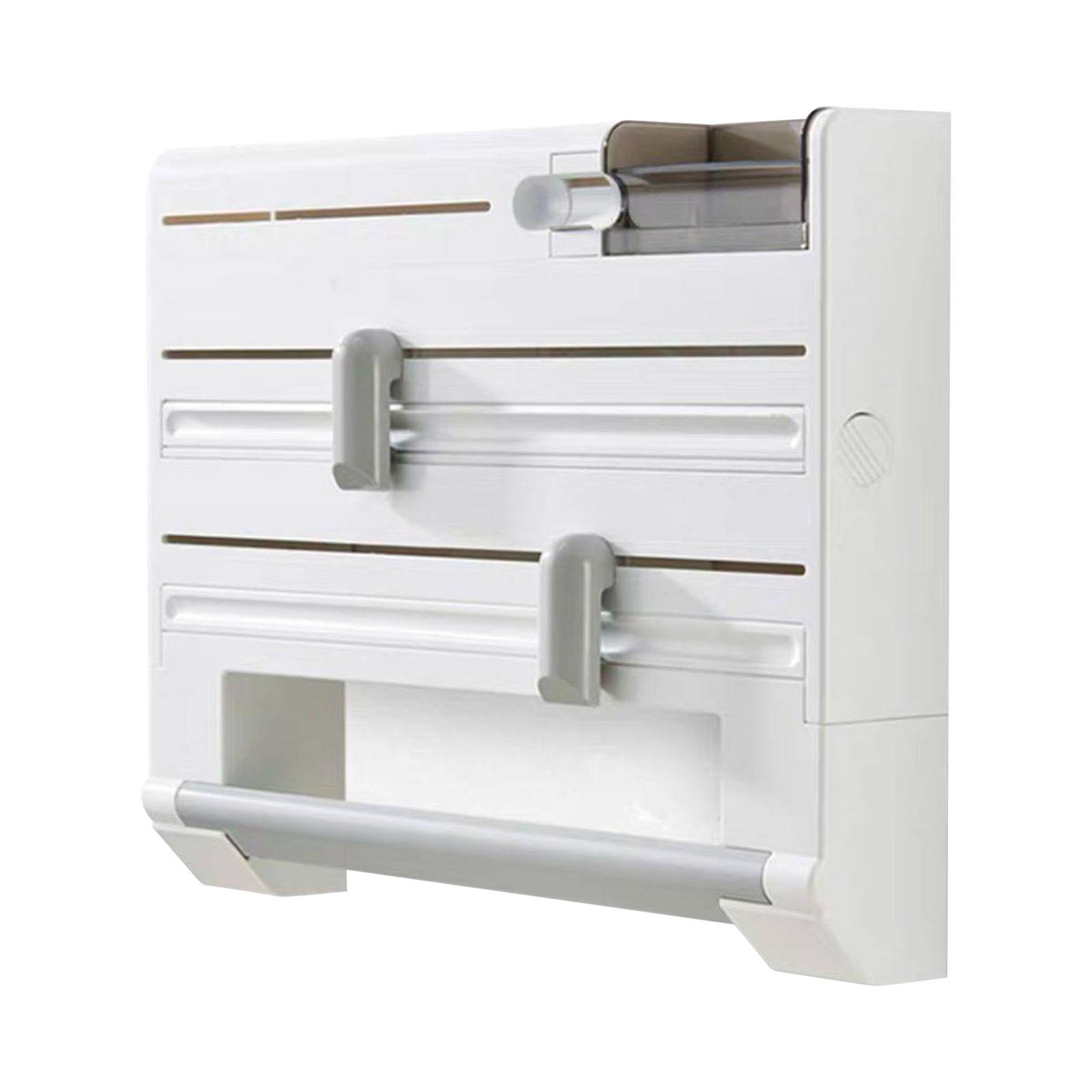 Magideal - 6 En 1 Dispensador De Láminas De Estante De Pared Multifuncional Dispensador Resistente Simple Simple Showing Paper Suppil Stapting Para Hogar Para El