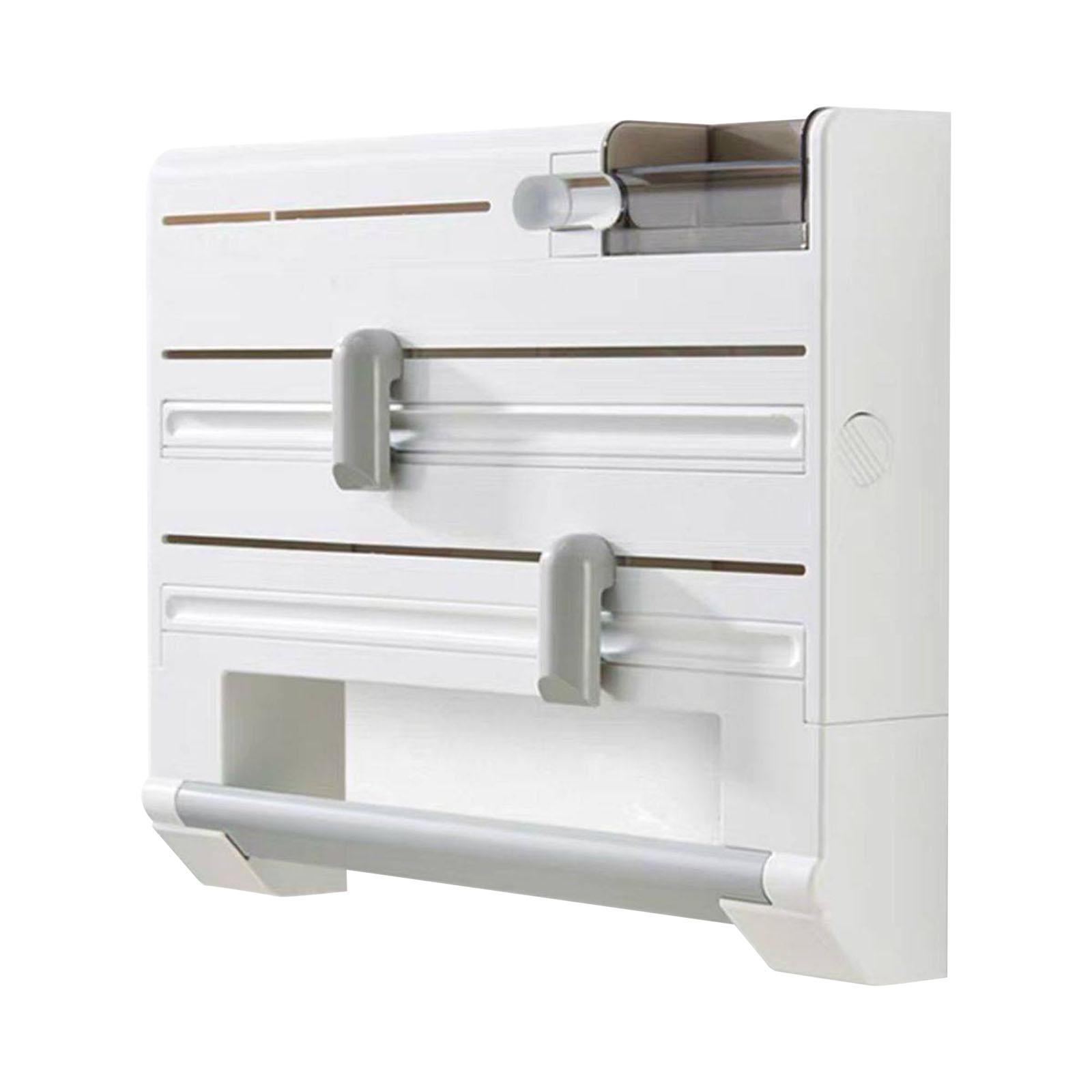 Magideal - 6 En 1 Dispensador De Láminas De Estante De Pared Multifuncional Dispensador Resistente Simple Simple Showing Paper Suppil Stapting Para Hogar Para El