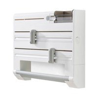 Magideal - 6 En 1 Dispensador De Láminas De Estante De Pared Multifuncional Dispensador Resistente Simple Simple Showing Paper Suppil Stapting Para Hogar Para El