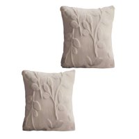 Genérico - Pack De 2 Fundas De Cojin Con Relieve 45X45Cm Beige