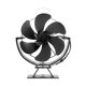 thumbnail image 1 of Ventilador Alimentado Por Calor Ventilador Para Chimenea De 6 Aspas Silencioso Menos De 25 DB Versátil Negro, 1 of 5