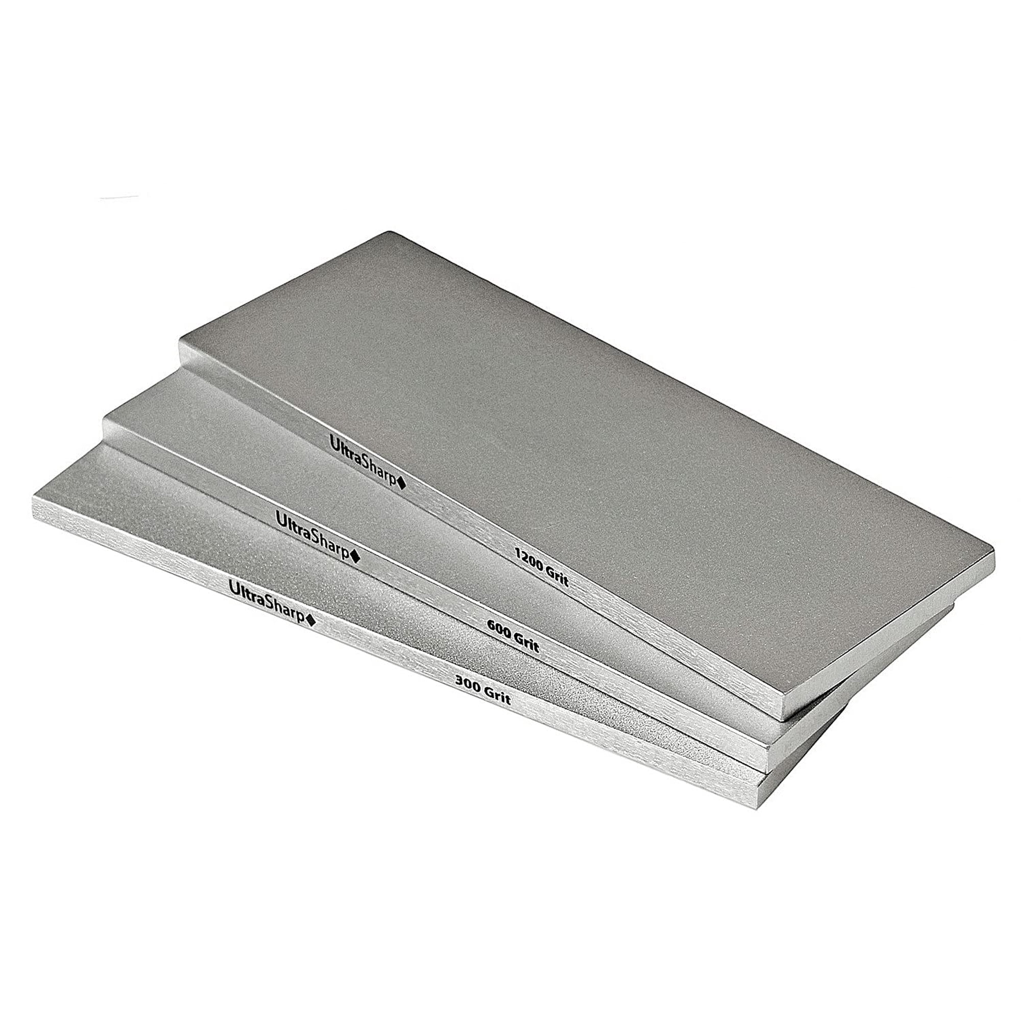 Ultrasharp - Juego De Piedras Afiladoras Con Forma De Diamante De 8 X 3 Cm Con Soporte