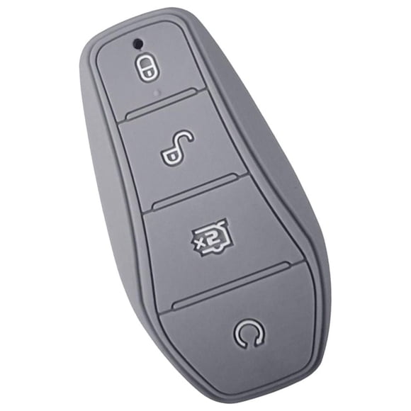 Funda de silicona para llave de coche, protección resistente a los arañazos, mando a distancia, funda para llave, para accesorio Atto 3 de alta Gris