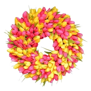 Magideal - De Tulipanes, De Flores Artificiales Para Casa De , Puerta Delantera, Boda, Interior, Exterior, Decoración De Primavera Y B