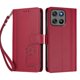 thumbnail image 3 of Funda Cartera Trébol para Motorola Moto G57 con Ranuras Tarjetas y Carga Inalámbrica Rojo, 3 of 6