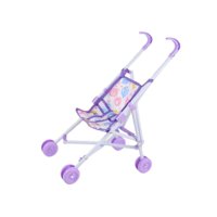 Bothyi - Carrito De Juguete Educativo Para Juegos De Rol, Accesorios Para Muñecas, Porta Muñecas Plegable Violeta