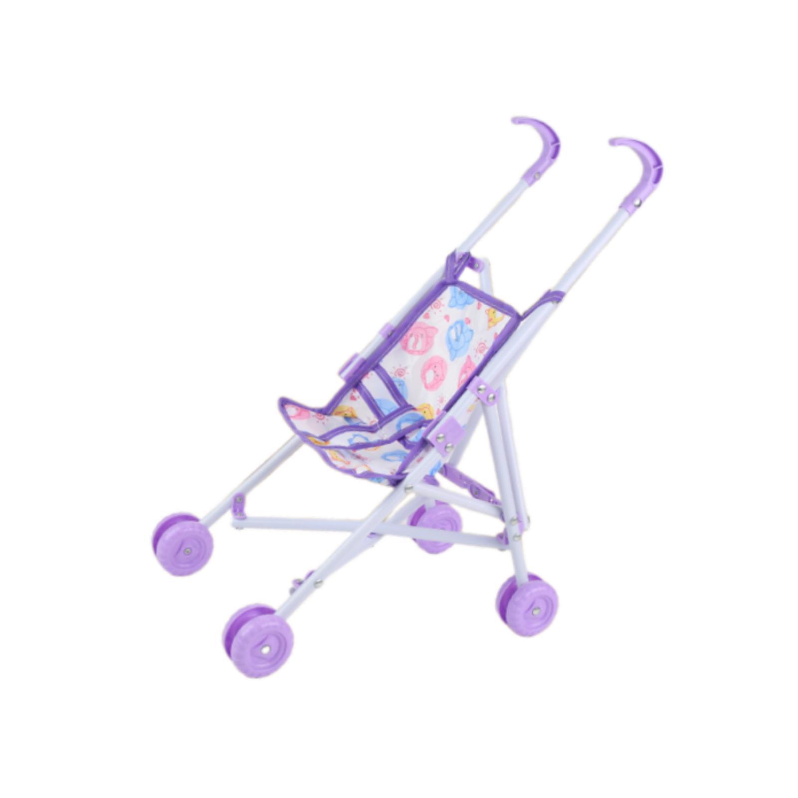 Bothyi - Carrito De Juguete Educativo Para Juegos De Rol, Accesorios Para Muñecas, Porta Muñecas Plegable Violeta