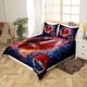 thumbnail image 4 of Christm-as Trees D-u-t Co-ve-r Queen Size Sa-nta Claus- and Snowman Comfort-er Cover with 2 Pillow-case for Te-ens Adults Kids S-tarry Sky Be-dding Set Snow Sc-ene Brea-thable 3 Pieces D-ecorative, 4 of 5
