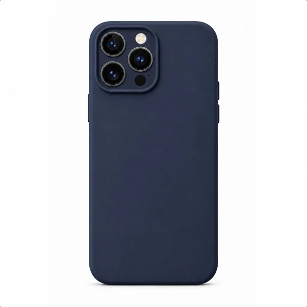 Carcasa Funda Silicona Azul Marino para iPhone 14 Pro Max con Interior de Microfibra