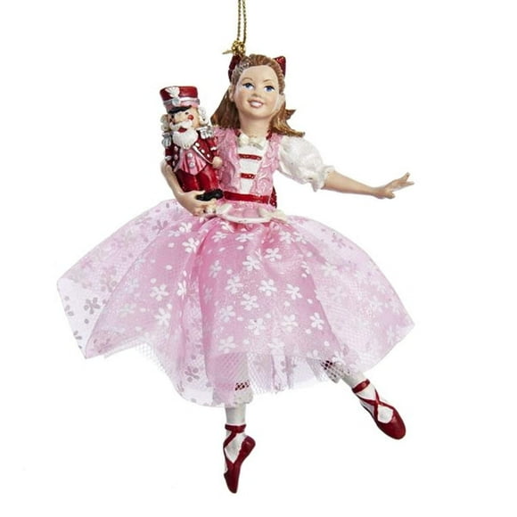 Adorno Navideño Kurt Adler Dancing Clara Pink Resin