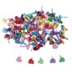 thumbnail image 1 of 50/100 piezas de metal de color cabeza de corazón clavos sujetadores de papel artesanal 5x5x10mm, 1 of 5