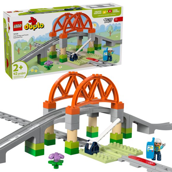 Juguete de construcción LEGO DUPLO Town Train Bridge con 10 vías 10426