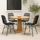 thumbnail image 3 of Pack de 4 Sillas de Comedor Terraza Rattan Grecia Color Negro, 3 of 7