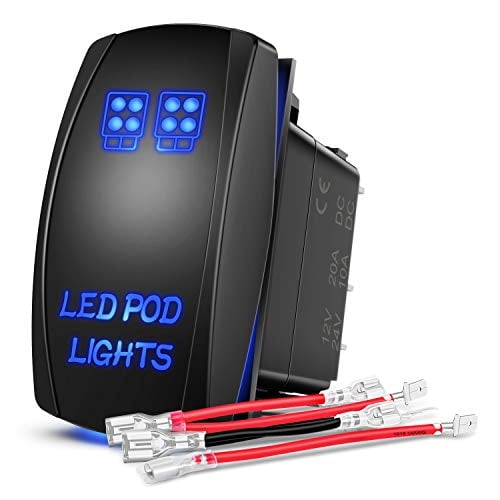 Luces LED POD Nilight con interruptor basculante, 20 A/12 V, 10 A/24 V