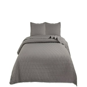 Genérico - Quilt - Cubrecama 2 Plazas Con Pompones B5