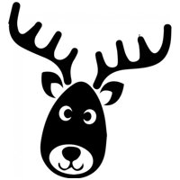 Rienda Libre Graphics - Decomural Deer Head Fun Animals Ws-32937