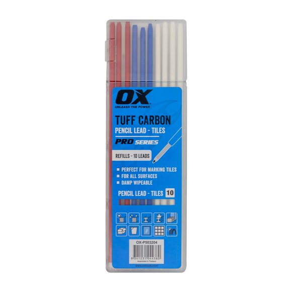 Lápices de marcado OX Tools Tuff Carbon, paquete de 10 unidades