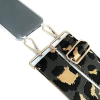 Vonik - Carcasa Transparente Con Strap Grey Cheetah Samsung S21 Ultra