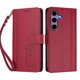 thumbnail image 3 of Funda Cartera Trébol para Samsung Galaxy S24 con Ranuras Tarjetas y Carga Inalámbrica Rojo, 3 of 6