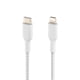 thumbnail image 3 of Cable trenzado USB-C a Lightning BOOST CHARGE Blanco, 3 of 5