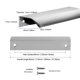 thumbnail image 5 of Tirador para gabinete MATOOYA de aleación de aluminio 20 cm gris, 5 of 8
