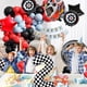 thumbnail image 5 of Set de decoración con globos a cuadros para fiesta temática de 2 coches de carreras, 5 of 7