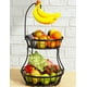 thumbnail image 1 of Frutero SAYZH apilable de 2 niveles con colgador para plátanos, color negro, 1 of 8