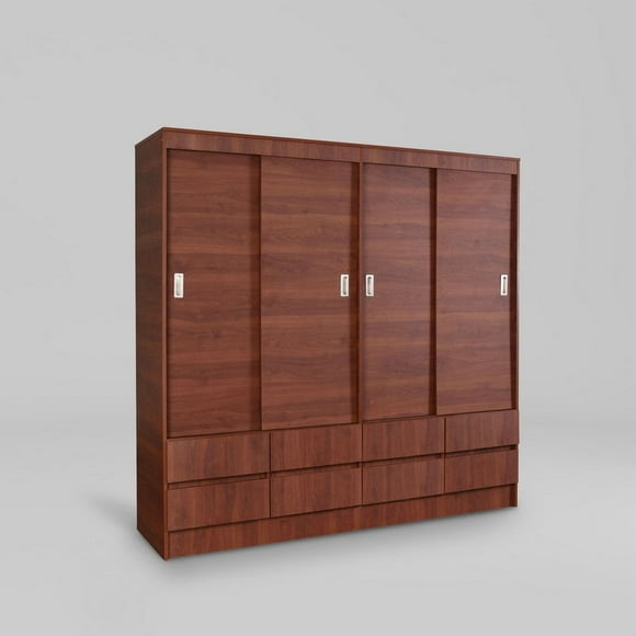 Clóset Maule 4 Puertas Corredera Cerezo