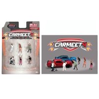Set De Figuras American Diorama Car Meet 4 1:64 Metal (6 Figuras)