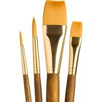 Set 4 Pinceles Princeton Mango Corto Pelo Sintético