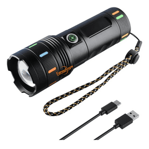 Genérico - Linterna Táctica Led Con Zoom Recargable Ultra Potente