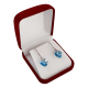 thumbnail image 1 of Aros Corazon Plata 925 Cristal Swarovski Aguamarina, 1 of 3