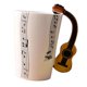 thumbnail image 2 of taza de cerámica taza de café instrumento taza regalo creativo negro guitarra duela, 2 of 5