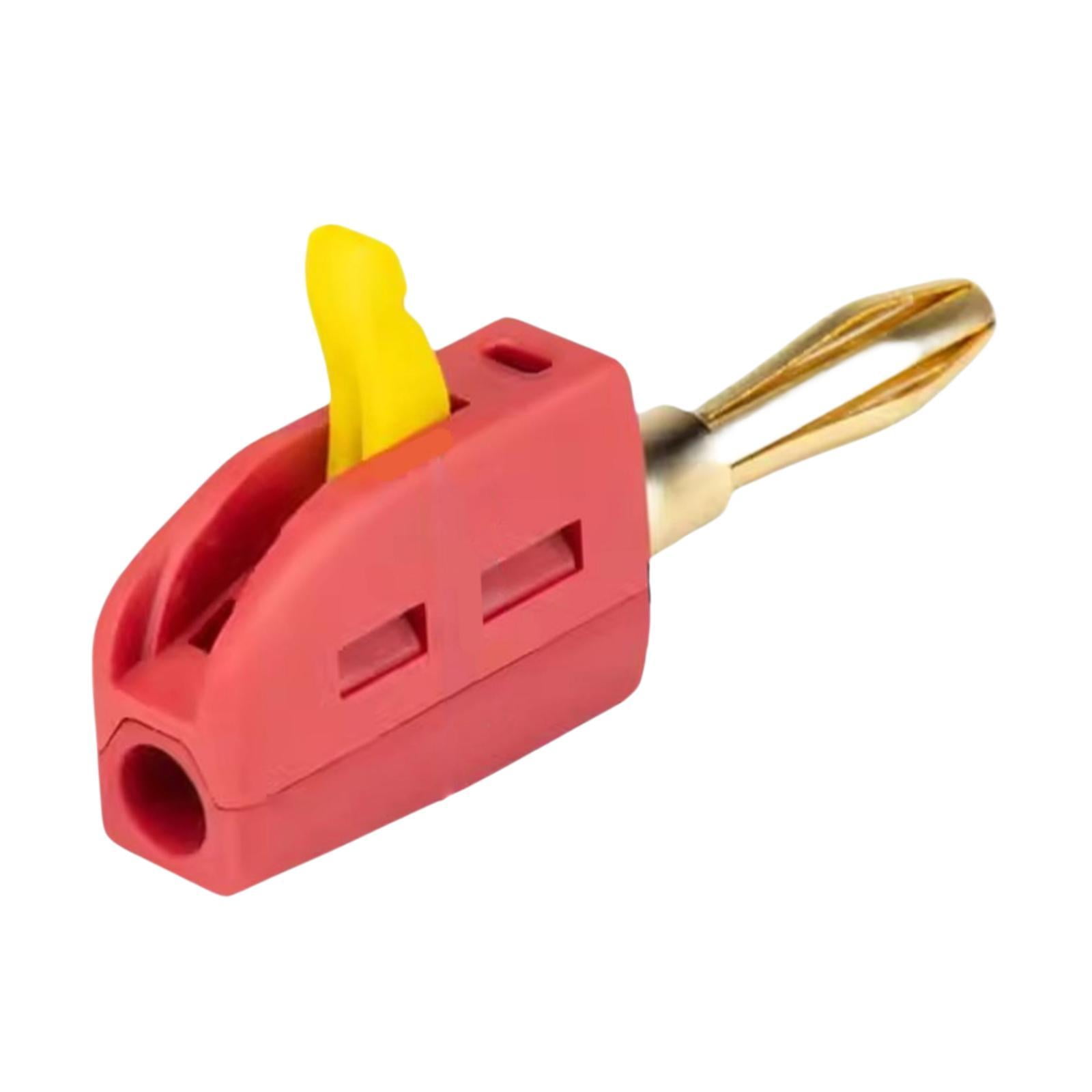 Magideal - Enchufe De Plátano De 4 Mm, Conexión De Cable, Conductividad Estable, Mini Plan De Plátano Apilable, 250 V/32 A, Para Cables De Altavoces, Cines De In Rojo