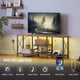 thumbnail image 4 of Soporte de TV JARHETUN con luces LED para 55 pulgadas con estantes de 3 niveles, 4 of 8