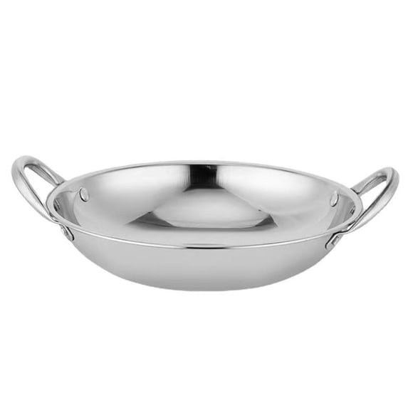 Olla Coreana Para Fideos Ramen, Olla De Acero Inoxidable Con Asas Dobles, 30cm