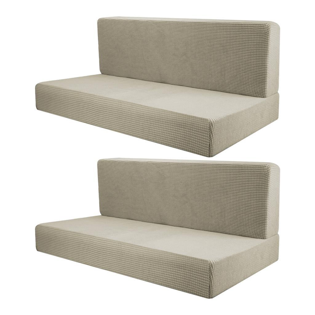 Magideal - Fundas De Cojín Para Camper, Fundas De Asiento Para Rv, Cómodas Y Transpirables, Fundas Elásticas Para Asientos De Sofá, Protector De Muebles, 4 Uds. Café Ligero