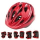 thumbnail image 3 of 7 Piezas Niño Niño Patinaje Sobre Ruedas Casco De Bicicleta Rodilla Protector De Muñeca Coderas Conjunto Rojo, 3 of 3